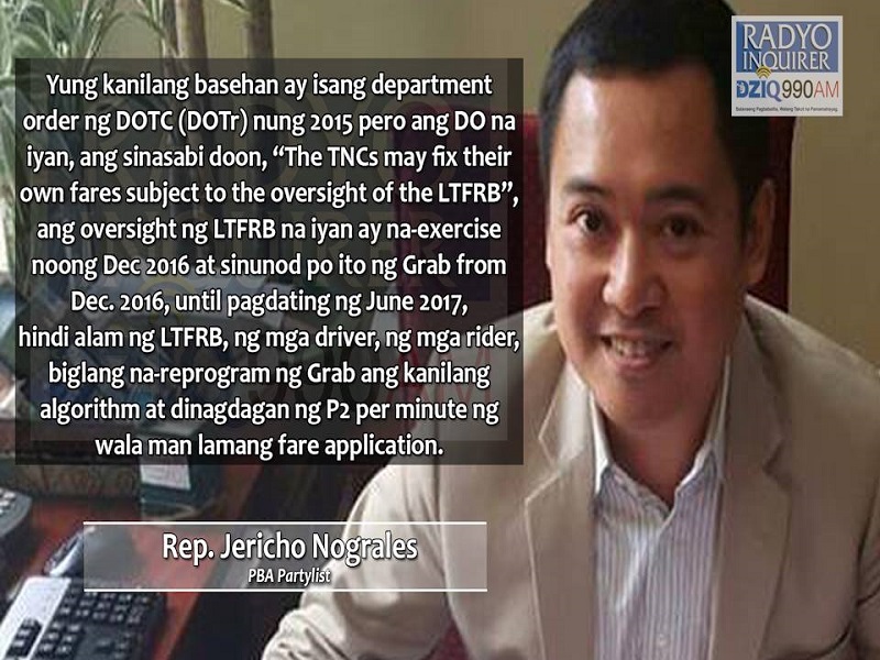 Matapos Ipahinto Ng LTFRB Ang Paniningil Ng Grab Ng P2 Min Charge P3