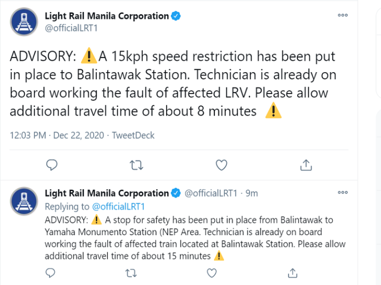 Biyahe Ng LRT 1 Nagka Aberya DZIQ Radyo Inquirer 990AM