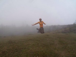 From the City of Pines blanketed with fog. I will definitely #jumpwithleni!