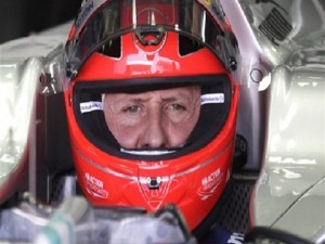 FILE - In this Nov. 23, 2012 file photo, Grand Prix driver Michael Schumacher, of Germany, sits in his car during a free practice at the Interlagos race track in Sao Paulo, Brazil. French investigators have ruled out any criminal wrongdoing in the debilitating ski accident of Formula One great Michael Schumacher, a state prosecutor said Monday, Feb. 17, 2014. Albertville prosecutor Patrick Quincy said "no infraction by anyone has been turned up" and the probe has been closed, his office said in a statement  responding to questions about whether the Meribel ski station in the French Alps or an equipment maker might have had some role in Schumacher's injury. (AP Photo/Victor Caivano, File)