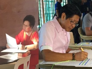 Miriam Santiago and bongbong Voting