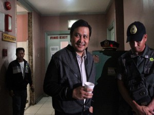 SEN. JINGGOY ESTRADA-SANDIGANBAYAN/SEPTEMBER 08, 2014 Senator Jinggoy Estrada taking a break from the hearing of his case in Sandiganbayan, Quezon City. LYN RILLON