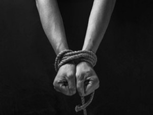 tied hands handcuff