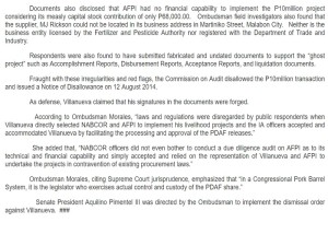 Ombudsman dismissal order Villanueva 2