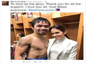 Mula sa official Twitter account ni Manny Pacquiao