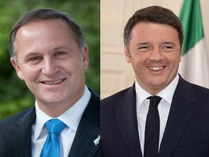 John Key and Matteo Renzi