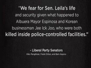 Statement ng LP senators sa pag-aresto kay Sen. De Lima