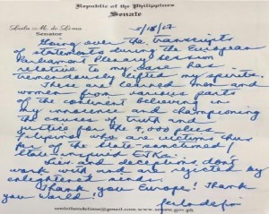 de lima letter