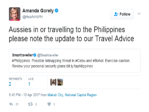 Australian advisory