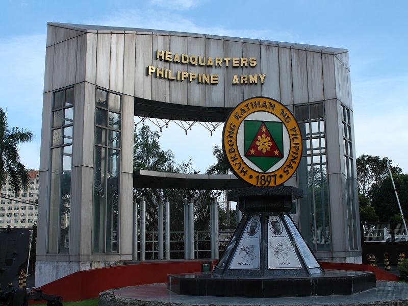 PHOTO: Marker of the Philippine Army headquarters FOR STORY: NPA hindi na kaya pang mambulabog ng eleksyon - Army