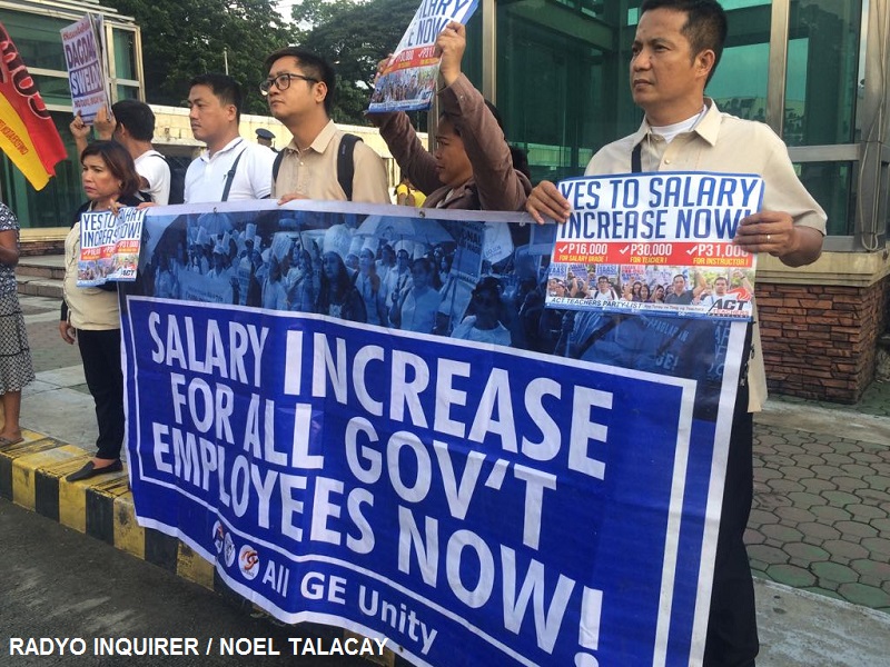 WATCH Grupo ng mga manggagawa nagprotesta para humirit ang dagdag