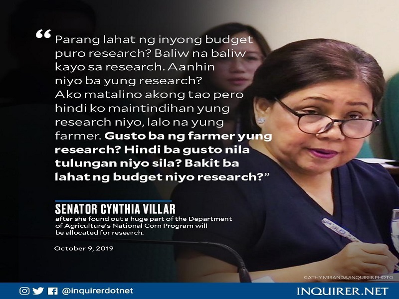 cynthia villar research reaction paper