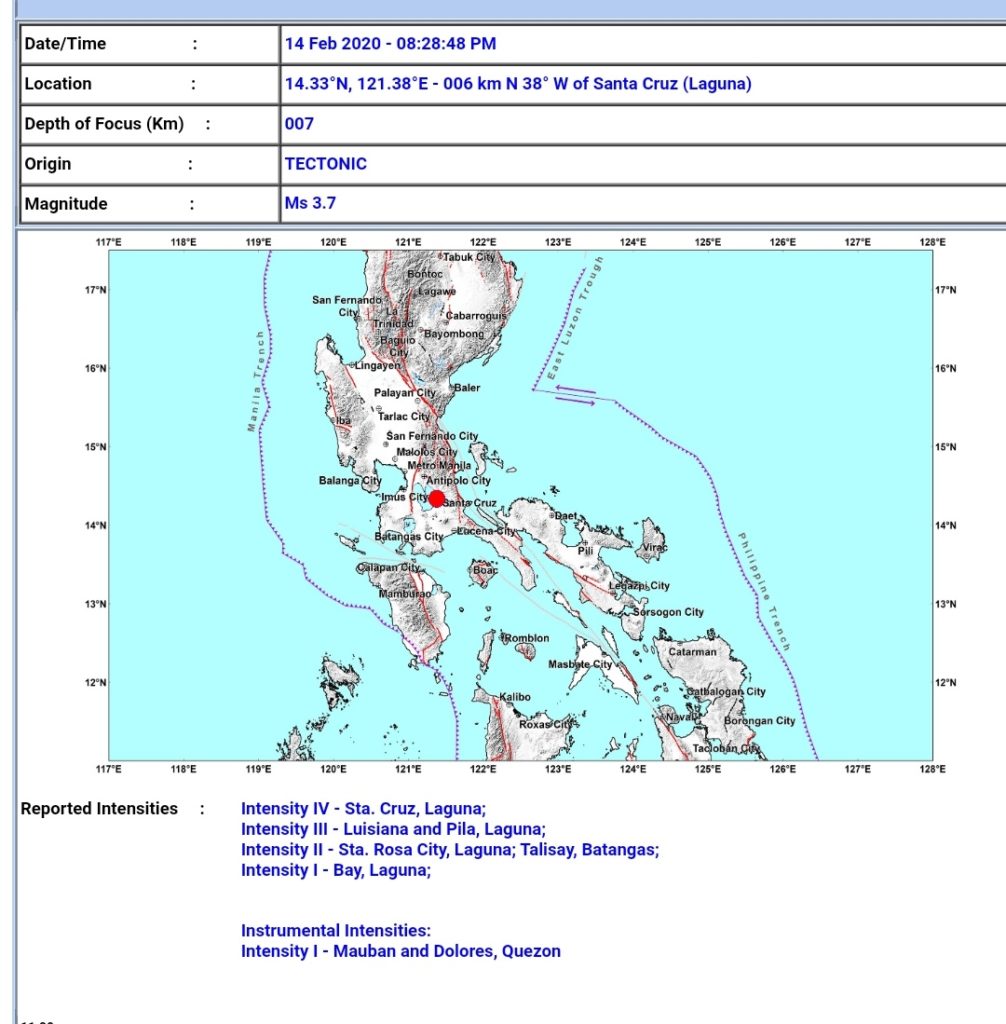 Laguna niyanig ng lindol | DZIQ Radyo Inquirer 990AM