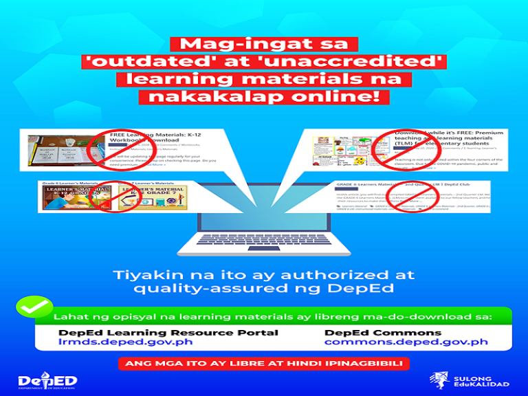 DepEd nagpaalala sa 'outdated' at 'unaccredited' learning materials