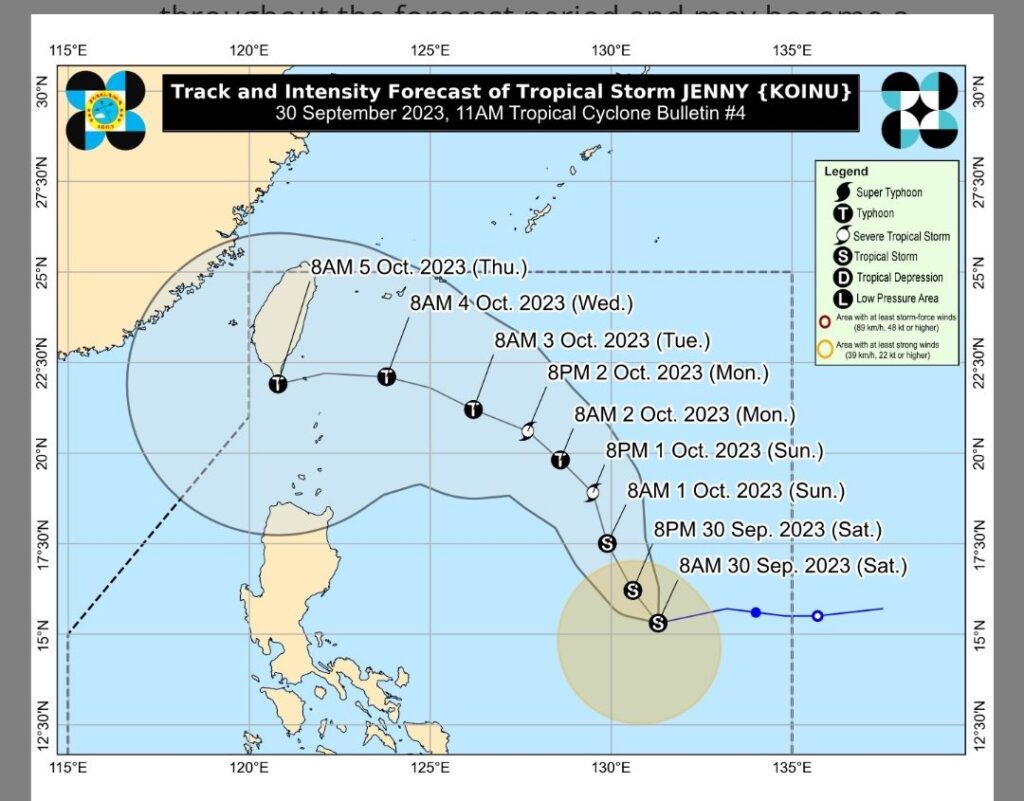 Bagyong Jenny Napanatili Ang Lakas Habang Patungo Sa Philippine Sea DZIQ Radyo Inquirer AM