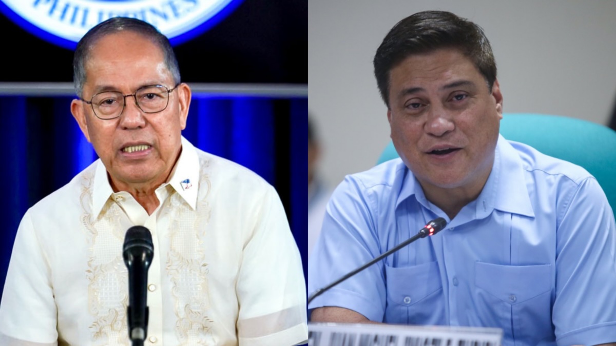 PHOTO: Labor Secretary Bienvenido Laguesma and Senate President Juan Miguel Zubiri STORY: Zubiri dismayado sa pagkontra ng DOLE chief sa wage hike