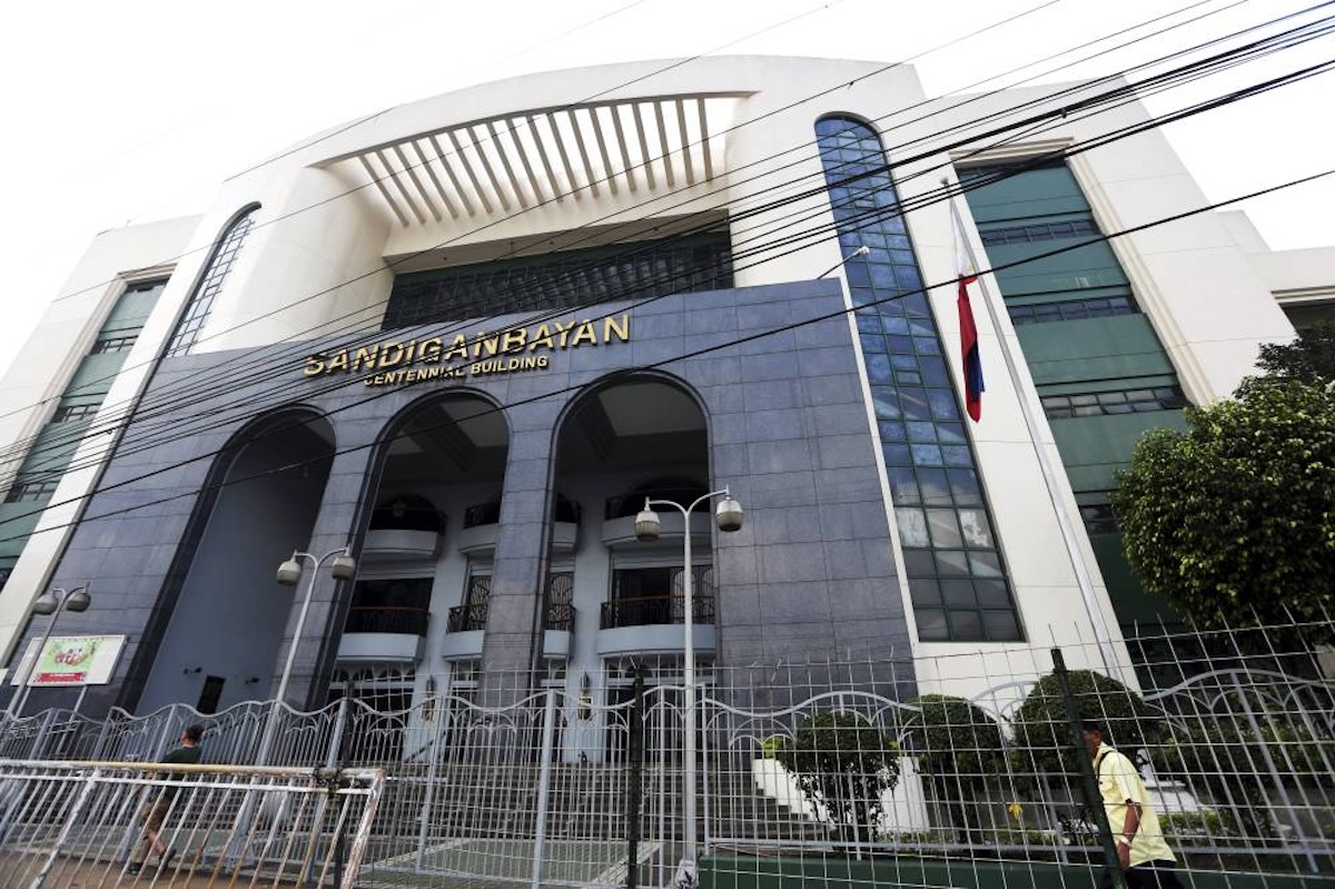 PHOTO: Sandiganbayan facade STORY: Na-reset desisyon sa hirit na ibasura plunder case in Enrile
