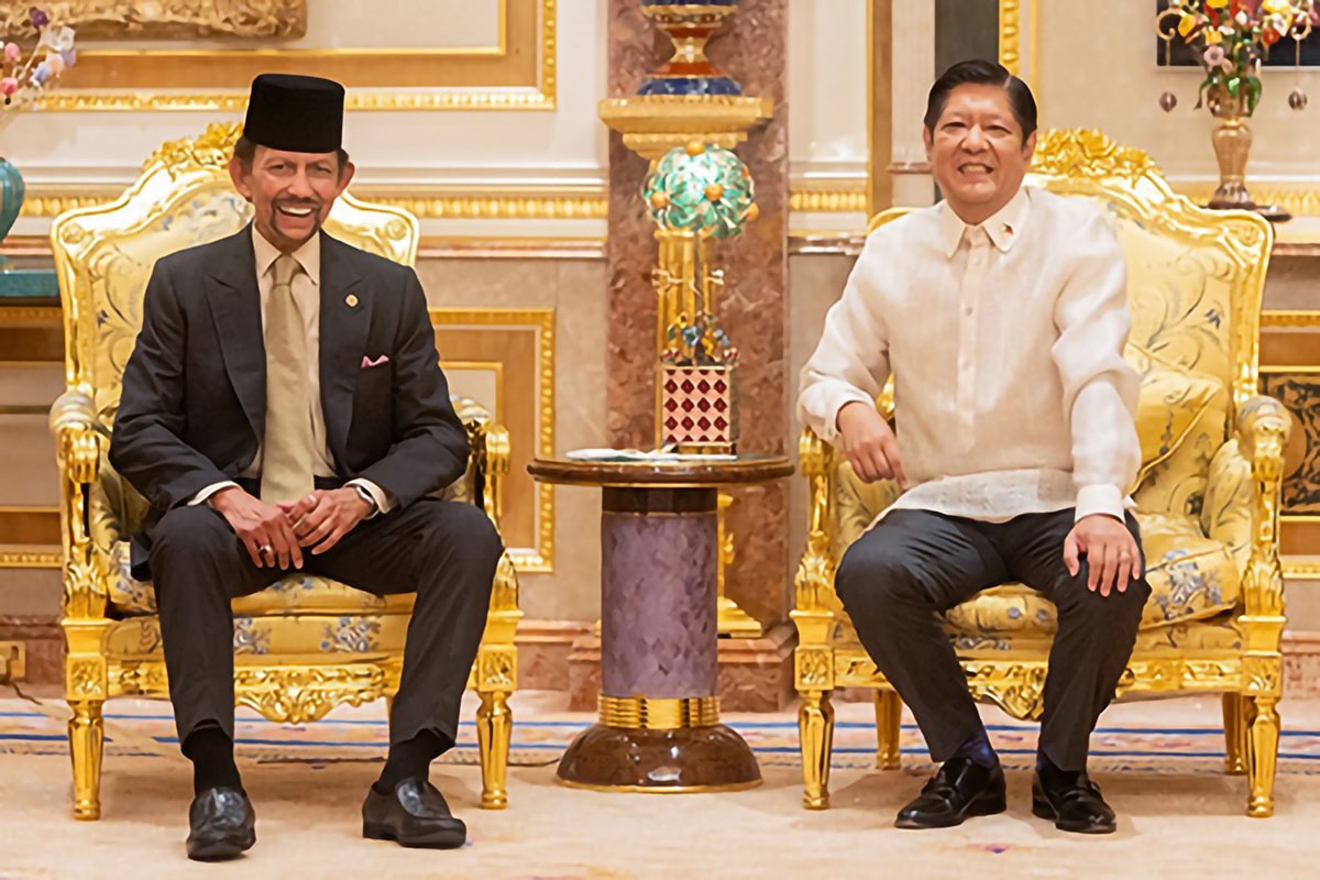 PHOTO: Hassanal Bolkiah and Ferdinand Marcos Jr. in Brunei STORY: Kasunduang Pillipinas at Brunei: Mapayapang Indo-Pacific Region