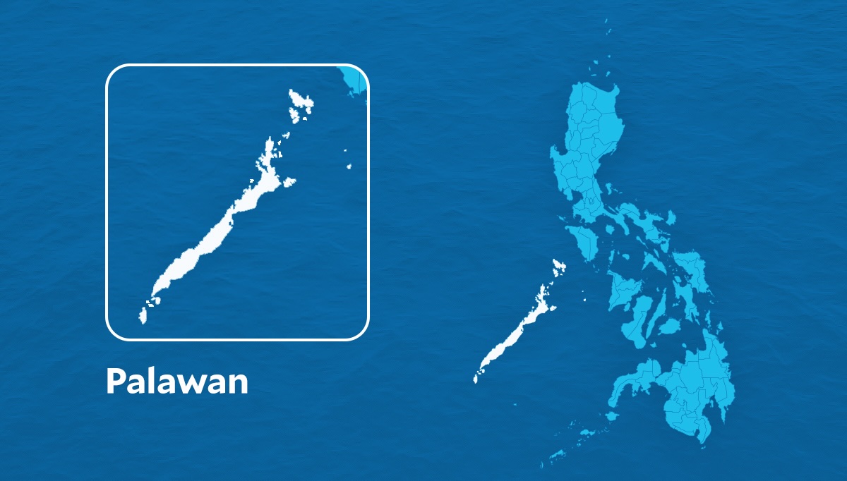 PHOTO: Map of Palawan STORY: 60 anyos na babae sinagpáng ng buwaya sa Palawan