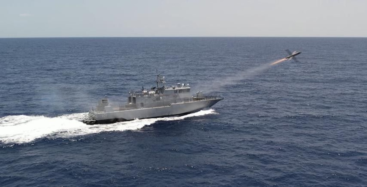 PHOTO: Philippine Navy ship test firing a missile STORY: AFP kikilos na laban sa ‘no trespassing’ policy ng China sa WPS