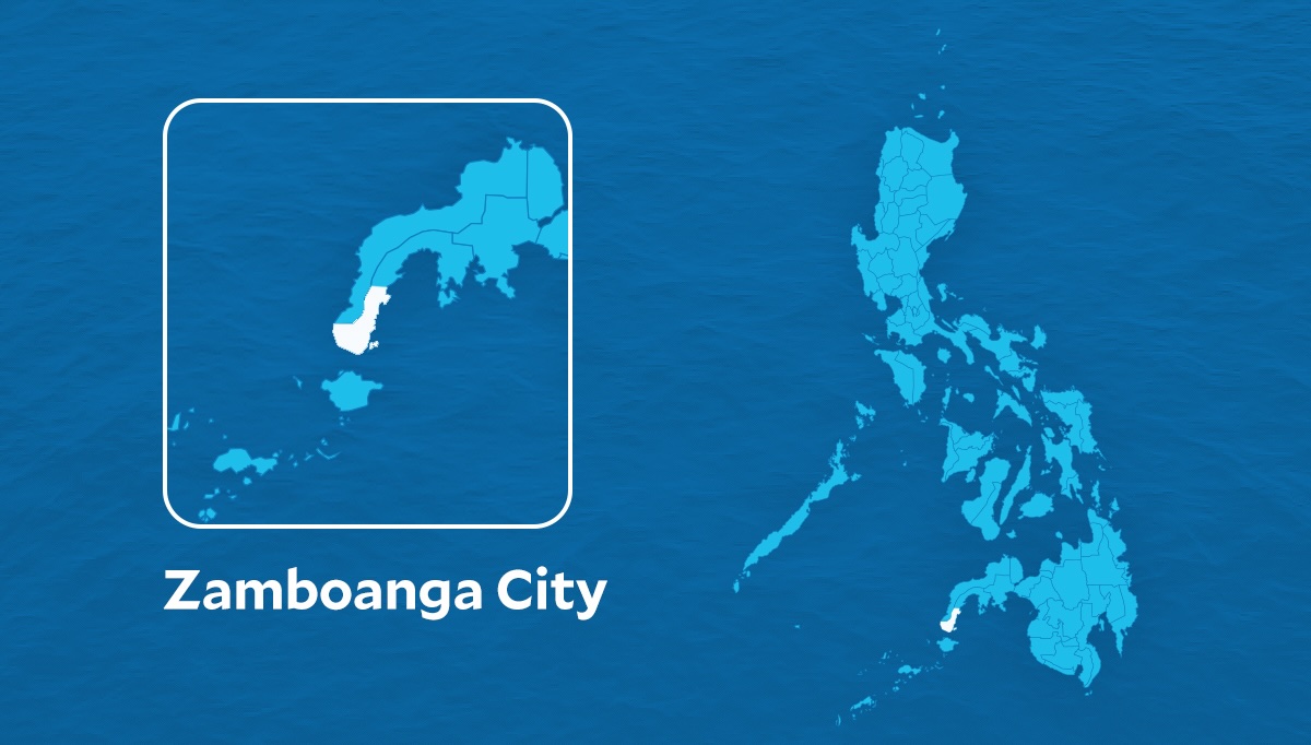 PHOTO: Schematic map of Zamboanga City STORY: 27 katao sugatán sa pagsabog ng mga paputók sa Zamboanga City
