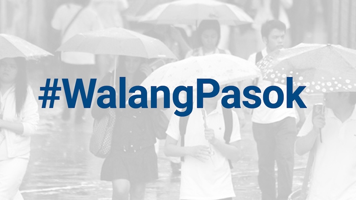 PHOTO: Class suspension card, Walang Pasok STORY: Carina: Walang pasok sa eskuwelahan, gobyerno sa Metro Manila