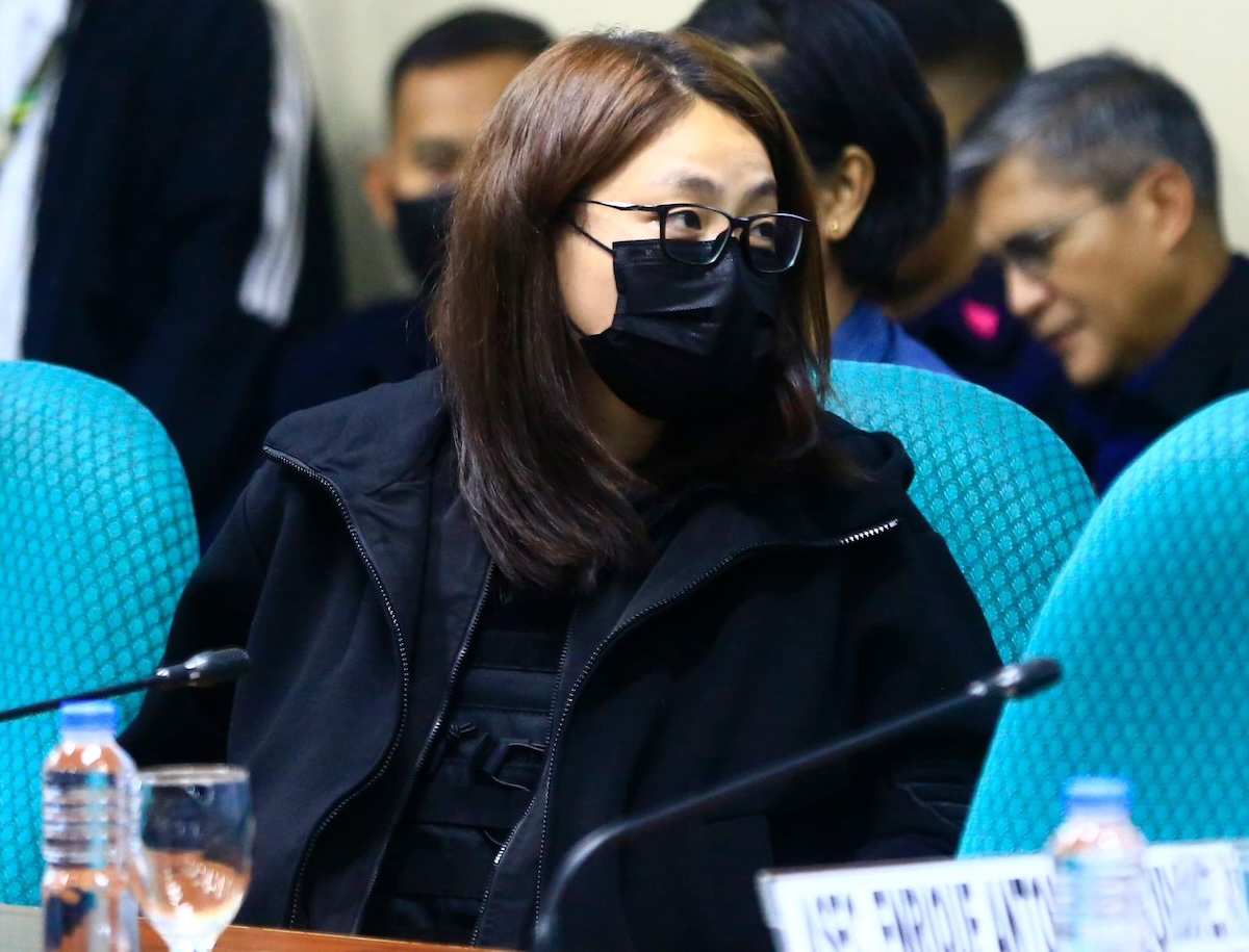 PHOTO: Alice Guo at Senate hearing STORY: International syndicate sa likod ng POGOs inaalam kay Alice Guo